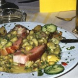 0209F 15 Dicke Bohnen mit Speck